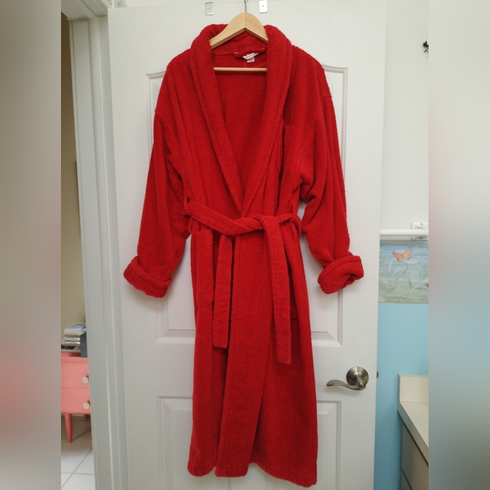 Victoria's Secret red terry bathrobe